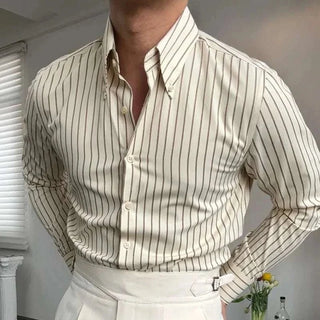 Chemise de smoking britannique à rayures