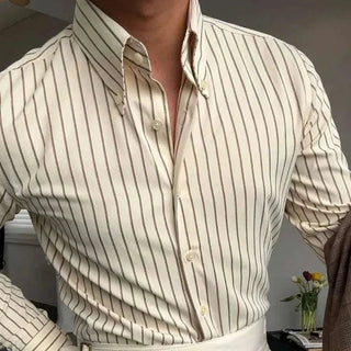 Chemise de smoking britannique à rayures