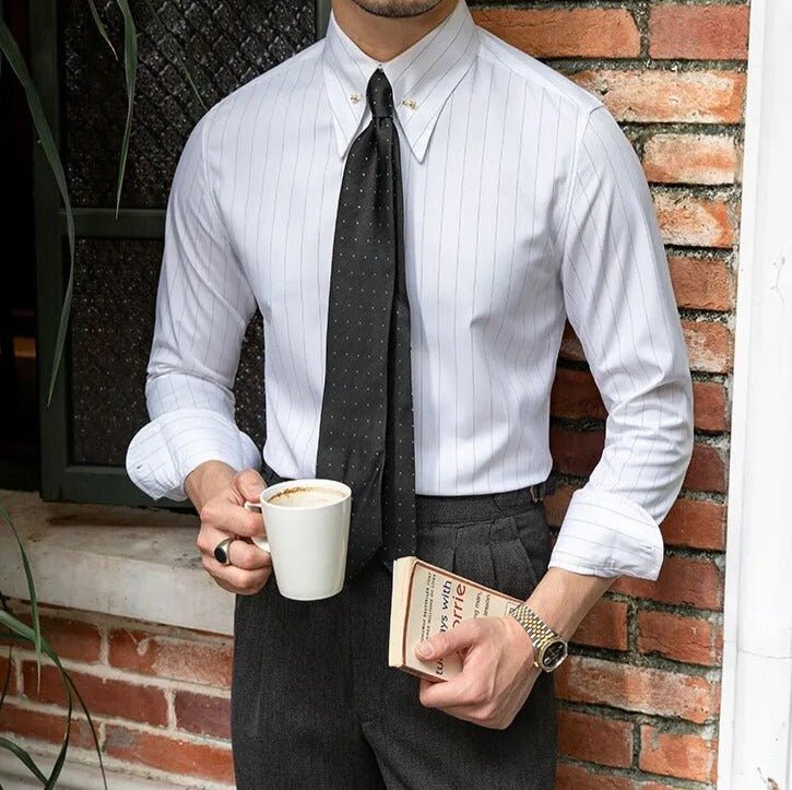 Chemise unie business à manches longues