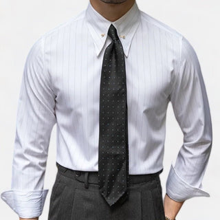 Chemise unie business à manches longues