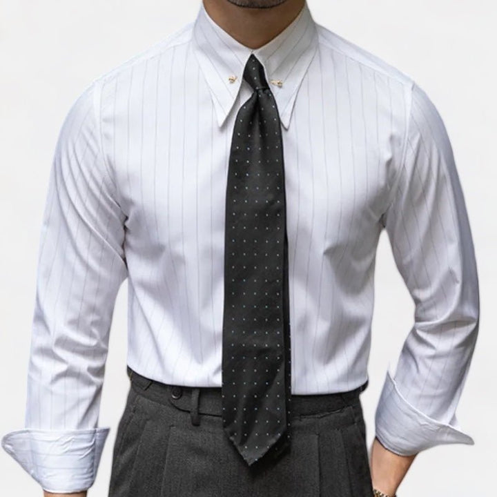 Chemise unie business à manches longues