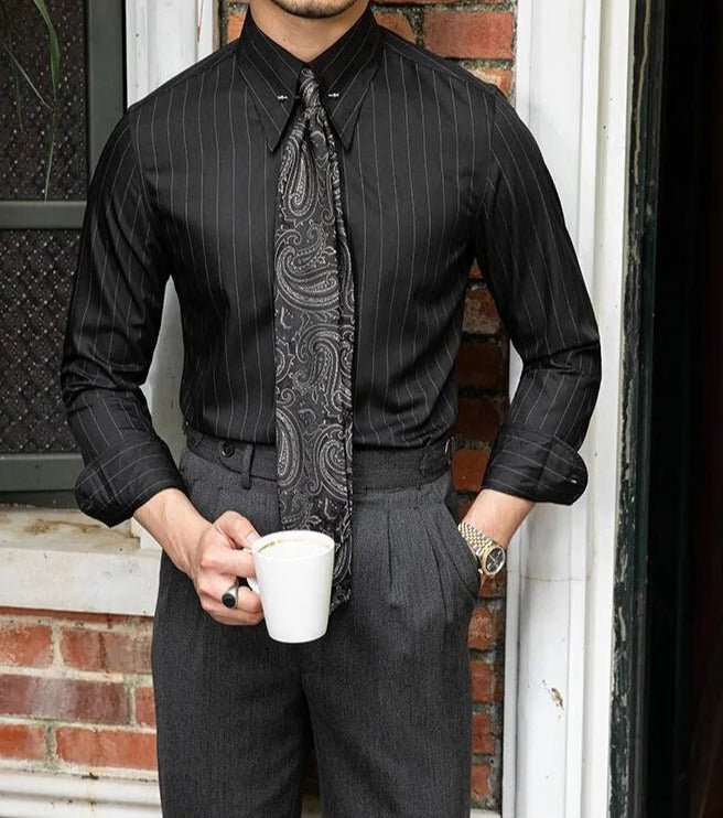 Chemise unie business à manches longues
