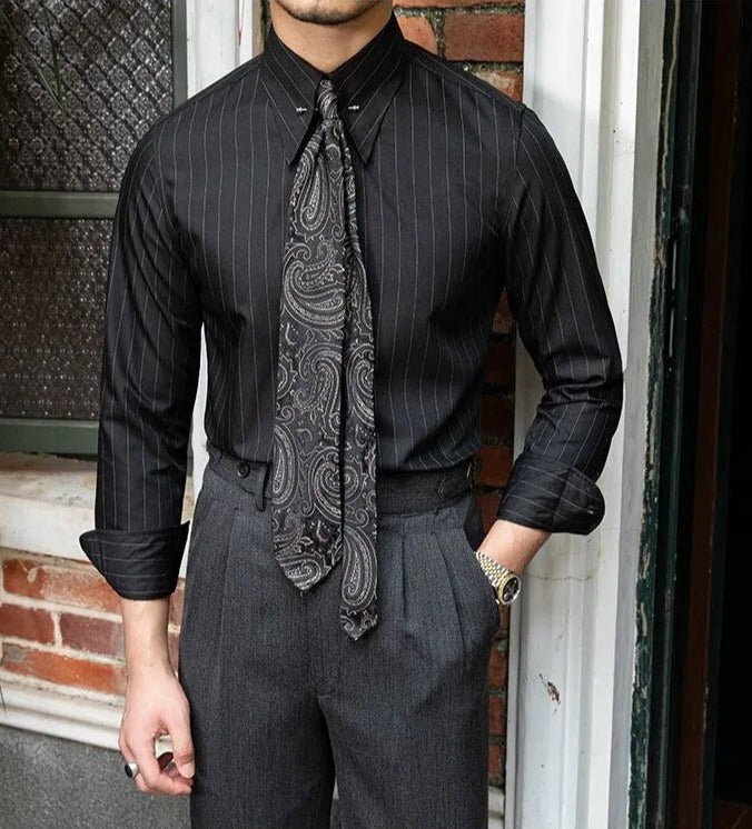 Chemise unie business à manches longues