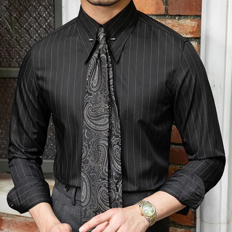 Chemise unie business à manches longues