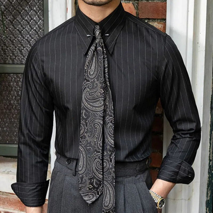 Chemise unie business à manches longues