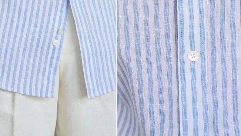Chemise business rayée à manches longues