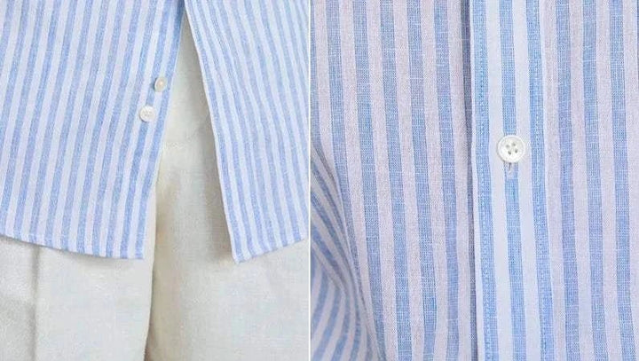 Chemise business rayée à manches longues