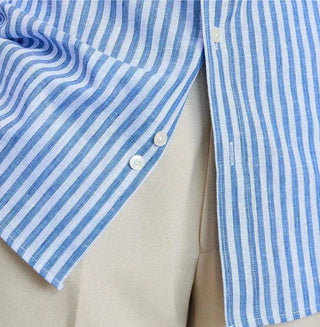 Chemise business rayée à manches longues