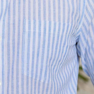 Chemise business rayée à manches longues