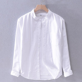 Chemise décontractée en pur coton à manches longues
