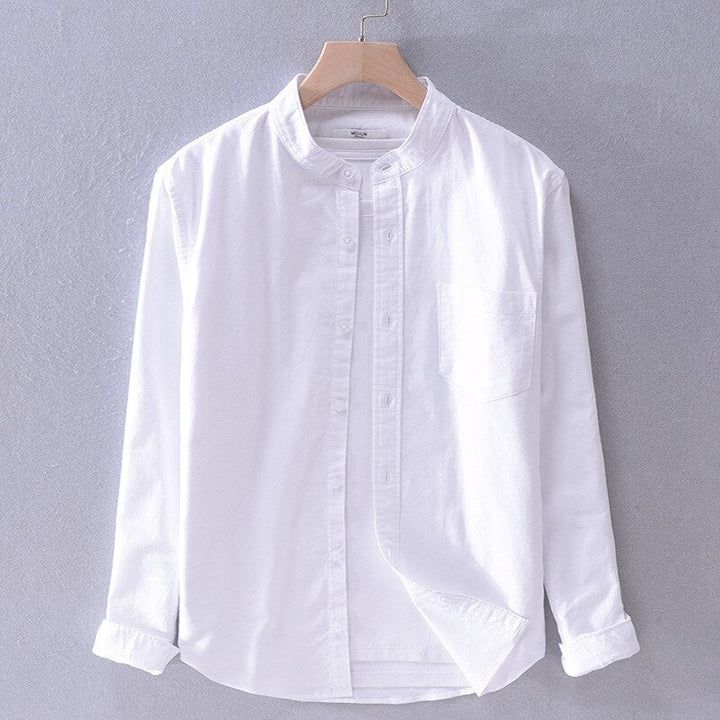 Chemise décontractée en pur coton à manches longues