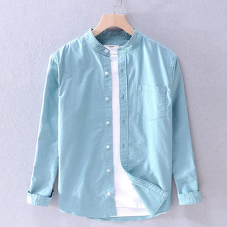 Chemise décontractée en pur coton à manches longues