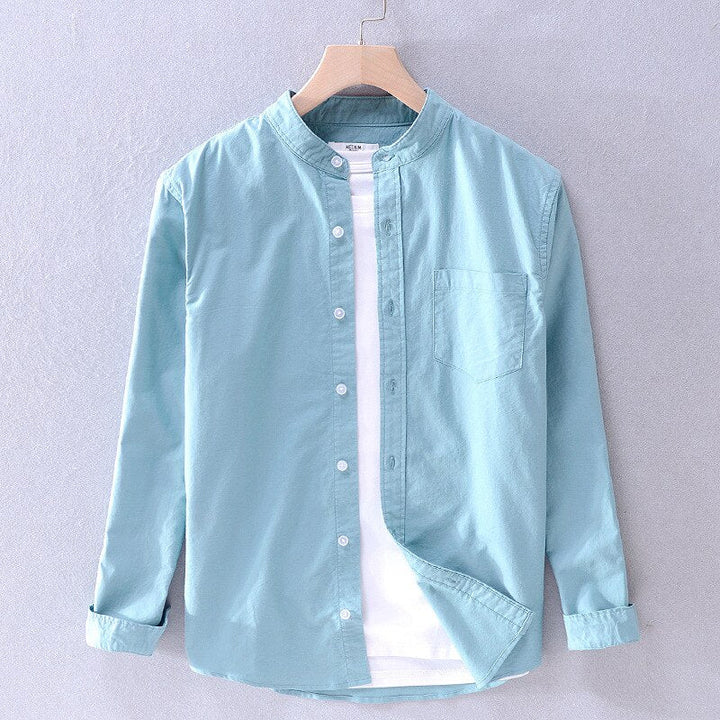 Chemise décontractée en pur coton à manches longues