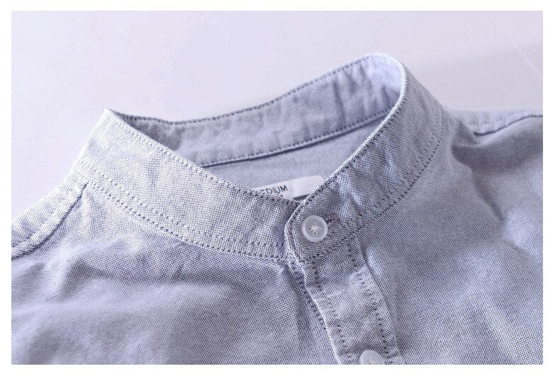 Chemise décontractée en pur coton à manches longues