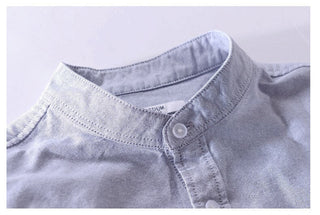 Chemise décontractée en pur coton à manches longues