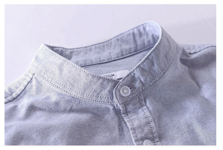 Chemise décontractée en pur coton à manches longues