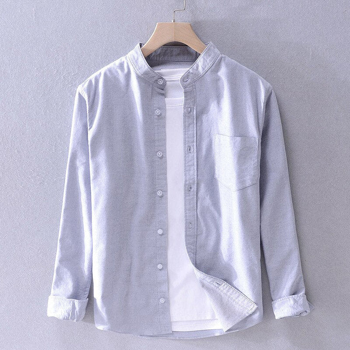 Chemise décontractée en pur coton à manches longues