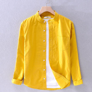 Chemise décontractée en pur coton à manches longues