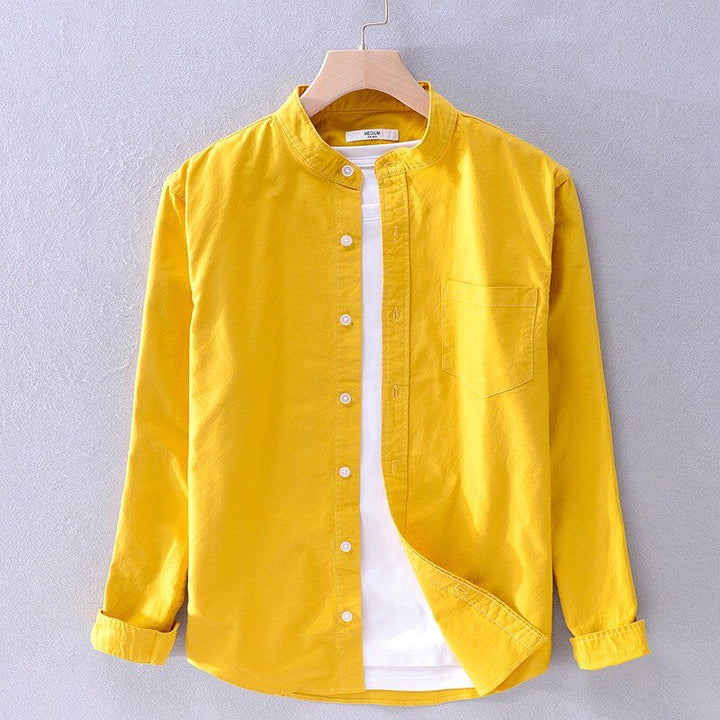 Chemise décontractée en pur coton à manches longues