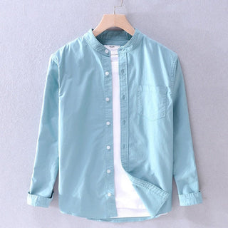 Chemise décontractée en pur coton à manches longues
