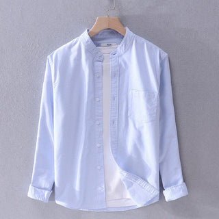 Chemise décontractée en pur coton à manches longues
