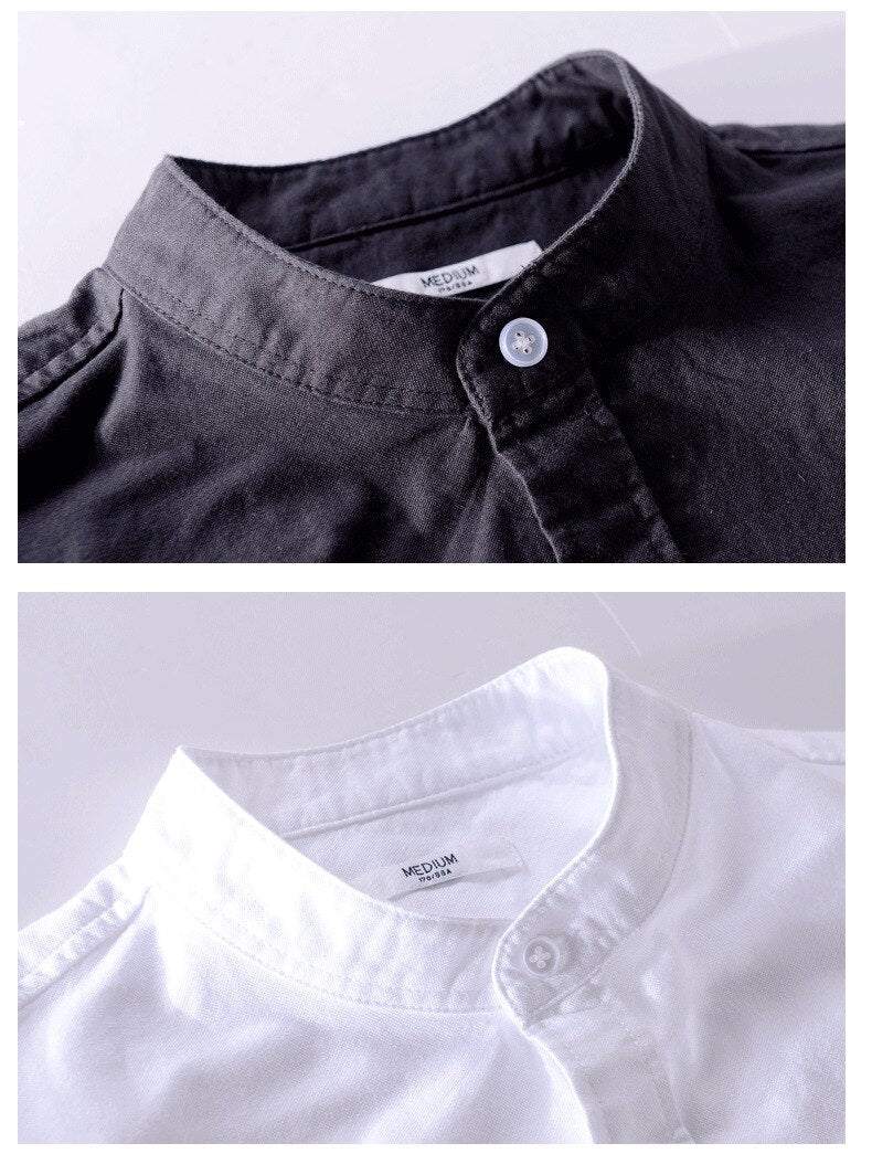 Chemise décontractée en pur coton à manches longues