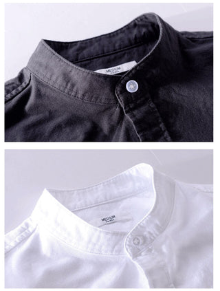 Chemise décontractée en pur coton à manches longues