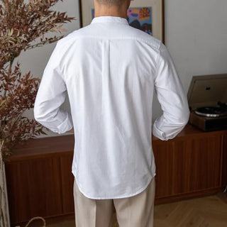 Chemise décontractée en pur coton à manches longues