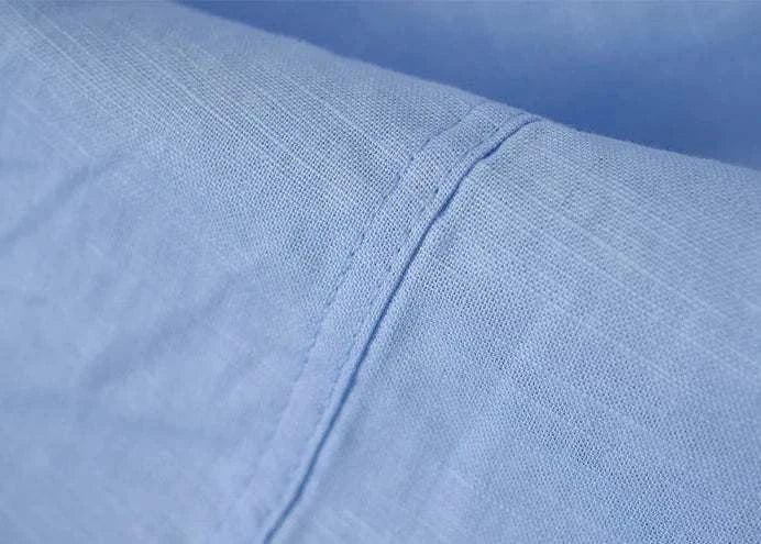 Chemise en coton et lin à manches longues