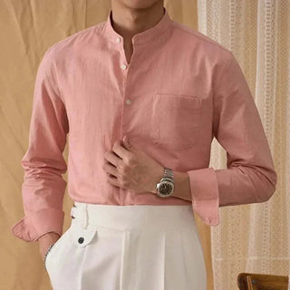 Chemise en coton et lin à manches longues