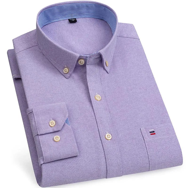 Chemise Oxford en coton, style chic décontracté