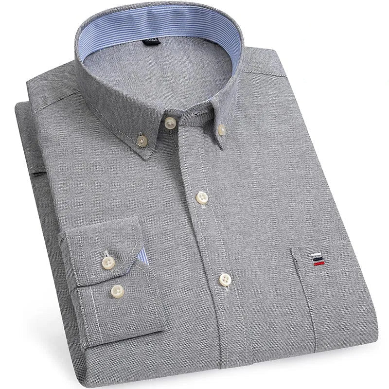 Chemise Oxford en coton, style chic décontracté