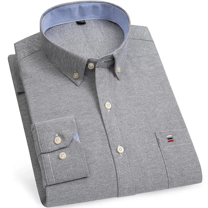 Chemise Oxford en coton, style chic décontracté