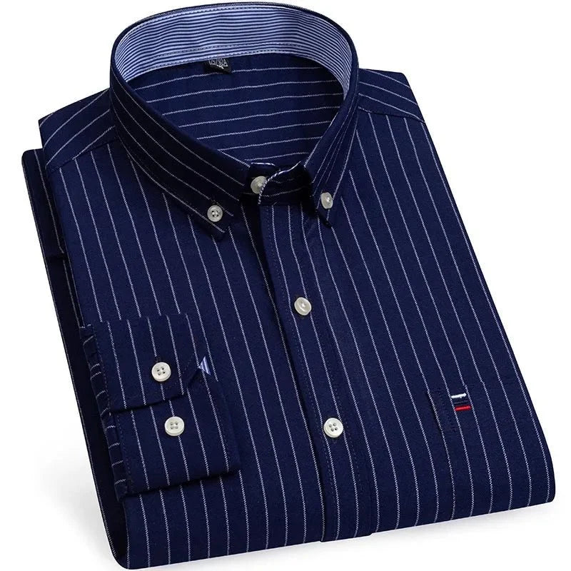 Chemise Oxford en coton, style chic décontracté