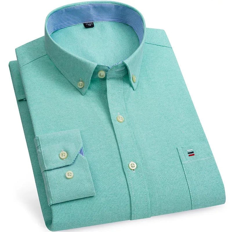 Chemise Oxford en coton, style chic décontracté