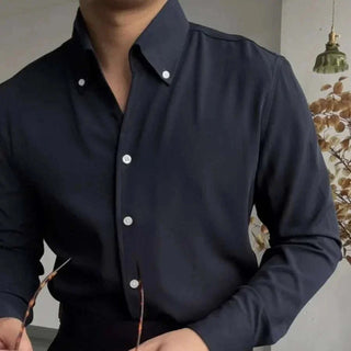 Chemise élégante unie à manches longues