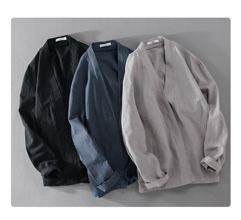 Chemise en lin à manches longues
