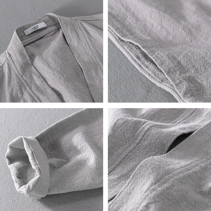 Chemise en lin à manches longues