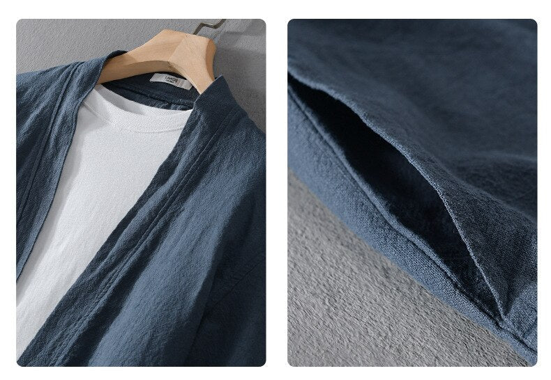 Chemise en lin à manches longues