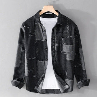 Chemise en denim à manches longues pour homme