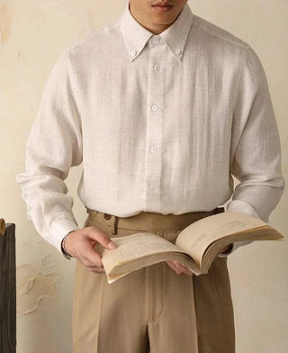 Chemise en coton à col monobloc