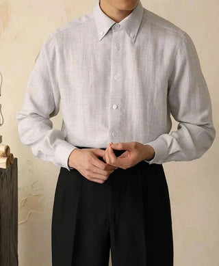 Chemise en coton à col monobloc