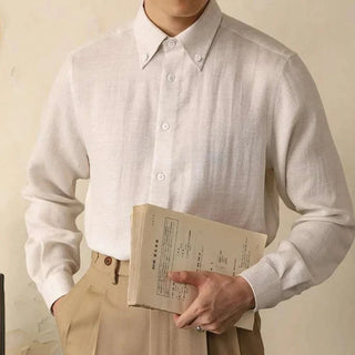 Chemise en coton à col monobloc