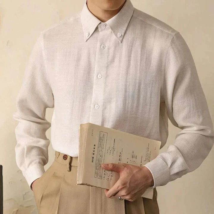 Chemise en coton à col monobloc