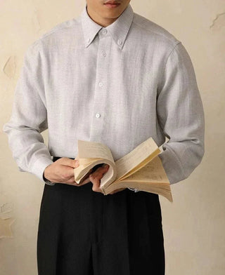 Chemise en coton à col monobloc