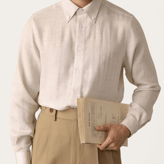 Chemise en coton à col monobloc