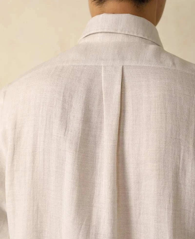 Chemise en coton à col monobloc