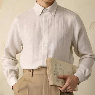 Chemise en coton à col monobloc