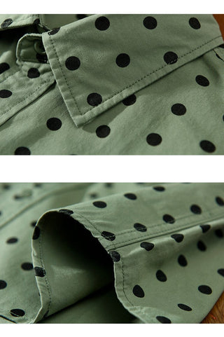 Chemise en pur coton à pois
