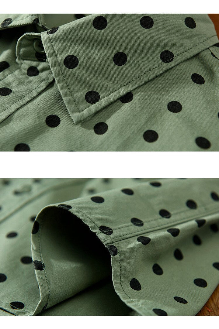 Chemise en pur coton à pois